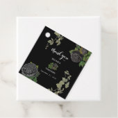 Gothic Halloween Black Rose Hochzeit Geschenkanhänger (Beispiel)