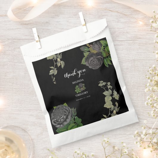 Gothic Halloween Black Rose Hochzeit Geschenktütchen (Ausgeschnitten)