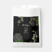Gothic Halloween Black Rose Hochzeit Geschenktütchen (Vorderseite)