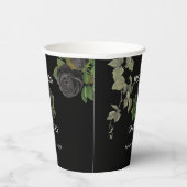 Gothic Halloween Black Rose Hochzeit Pappbecher (Rechts)