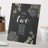 Gothic Halloween Black Rose Hochzeit Tischnummer Sockelschild (In Situ)