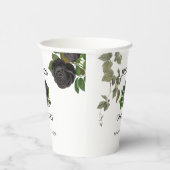 Gothic Halloween Black Roses White Wedding Pappbecher (Rechts)