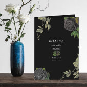 Gothic Halloween Black Wedding Order of Service Programm