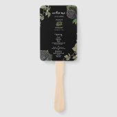 Gothic Halloween Black Wedding Program Fächer (Vorderseite)