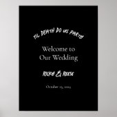 Gothic Halloween Black Wedding Willkommenspopster- Poster (Vorne)