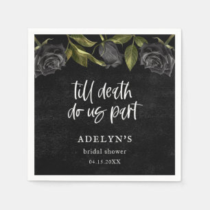 Gothic-Halloween-Blumen-Brautjungfernparty Serviette