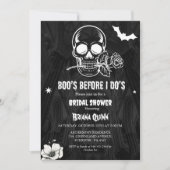 Gothic Halloween Boos Befor I Dos Brautparty Einladung (Vorderseite)