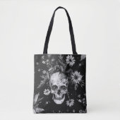 Gothic Halloween Botanisches Skulls-Muster Tasche (Vorderseite)