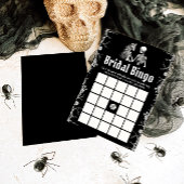 Gothic Halloween Brautparty Bridal Bingo Game Einladung