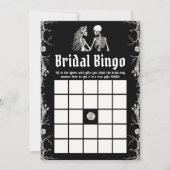 Gothic Halloween Brautparty Bridal Bingo Game Einladung (Vorderseite)