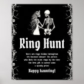 Gothic Halloween Brautparty Ring Hunt Game Poster (Vorne)