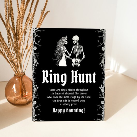 Gothic Halloween Brautparty Ring Hunt Game Sockelschild