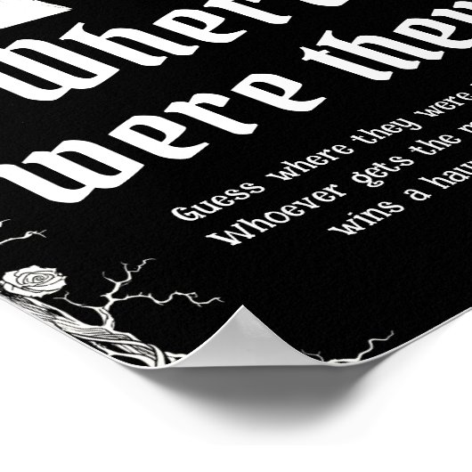 Gothic Halloween Brautparty Wo waren sie? Poster (Ecke)
