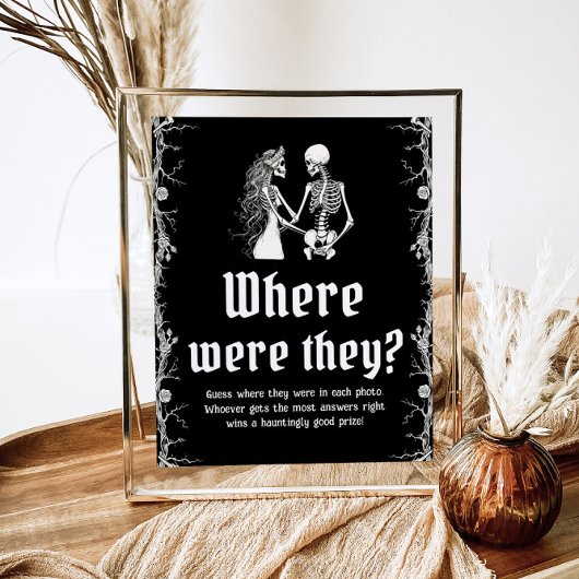 Gothic Halloween Brautparty Wo waren sie? Poster