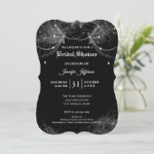 Gothic Halloween Bridal Dusche Einladung (Stehend Vorderseite)