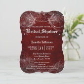 Gothic Halloween Bridal Dusche Einladung (Stehend Vorderseite)