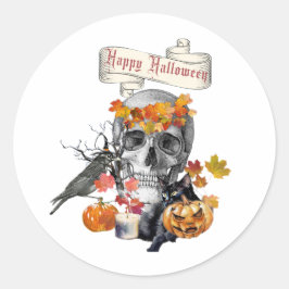 Gothic Halloween Clear Runder Aufkleber