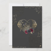 Gothic Halloween Couples Dusche Verlobung Einladung (Rückseite)