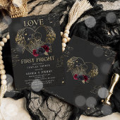 Gothic Halloween Couples Shower Engagement Einladung