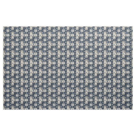 Gothic Halloween Denim Patchwork Pattern Stoff (Yard (91,4 cm))