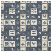 Gothic Halloween Denim Patchwork Pattern Stoff (Muster)