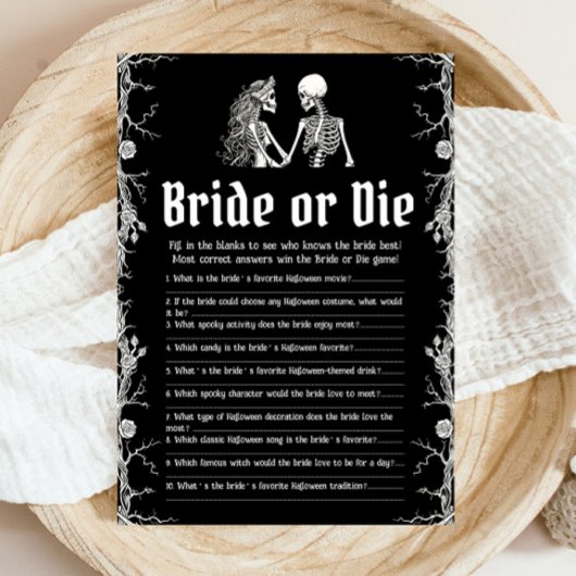 Gothic Halloween, der das beste Spiel der Braut ke Einladung