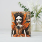Gothic Halloween Doll Postkarte (Stehend Vorderseite)