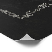 Gothic Halloween Editable Party Event Sign Poster (Ecke)