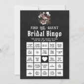 Gothic Halloween Finde das Game Bridal Bingo Einladung (Vorderseite)