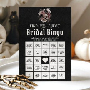 Gothic Halloween Finde den Gast Braut-Bingo-Spiel Einladung