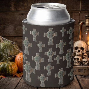 Gothic Halloween Friedhof Grabkreuz Zeichnung Dosenkühler