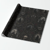 Gothic Halloween-Geschenkpapier Geschenkpapier (Ungerollt)