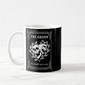 Gothic Halloween Groom Bride Wedding Bachelorette Kaffeetasse (Links)