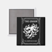 Gothic Halloween Groom Bride Wedding Bachelorette Magnet (Vorderseite/Rückseite)