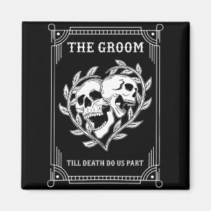Gothic Halloween Groom Bride Wedding Bachelorette Magnet