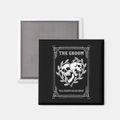 Gothic Halloween Groom Bride Wedding Bachelorette Magnet (Vorderseite/Rückseite)