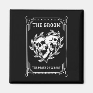 Gothic Halloween Groom Bride Wedding Bachelorette Magnet