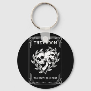 Gothic Halloween Groom Bride Wedding Bachelorette Schlüsselanhänger