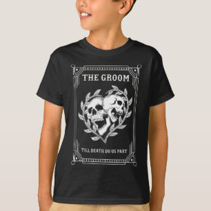 Gothic Halloween Groom Bride Wedding Bachelorette T-Shirt