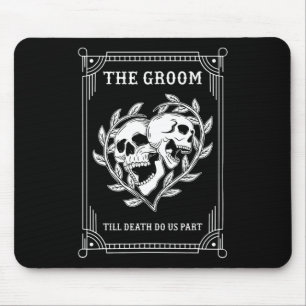 Gothic Halloween Groom Bride Wedding Chelorette Pa Mousepad