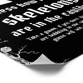 Gothic Halloween Guess Wie viele Skeletons Spiel Poster (Ecke)