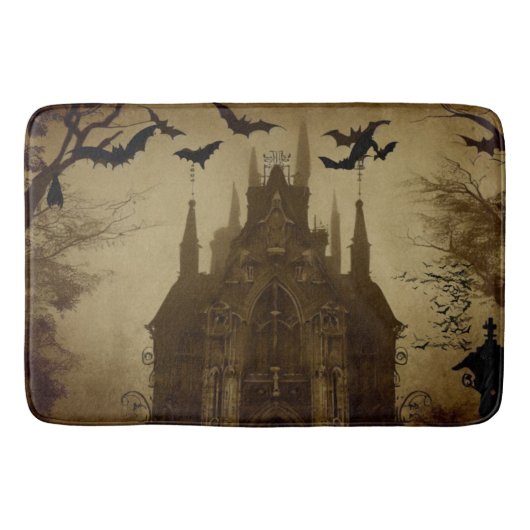 Gothic/Halloween/Herbst/Kürbis Badematte (Vorderseite)