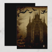Gothic/Halloween/Herbst/Kürbis Feiertagskarte (Vorne/Hinten)