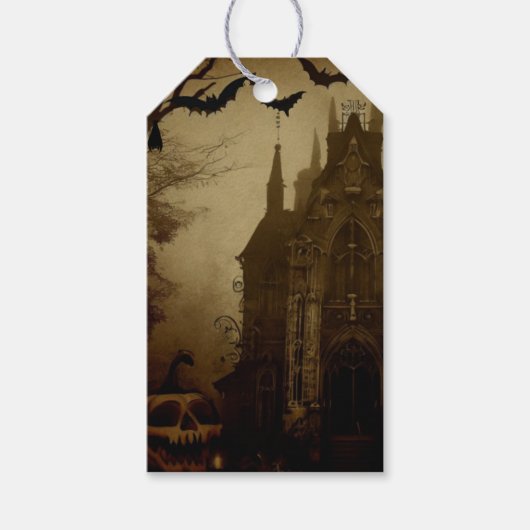 Gothic/Halloween/Herbst/Kürbis Geschenkanhänger (Vorderseite)