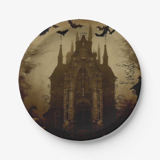 Gothic/Halloween/Herbst/Kürbis Pappteller (Vorderseite)