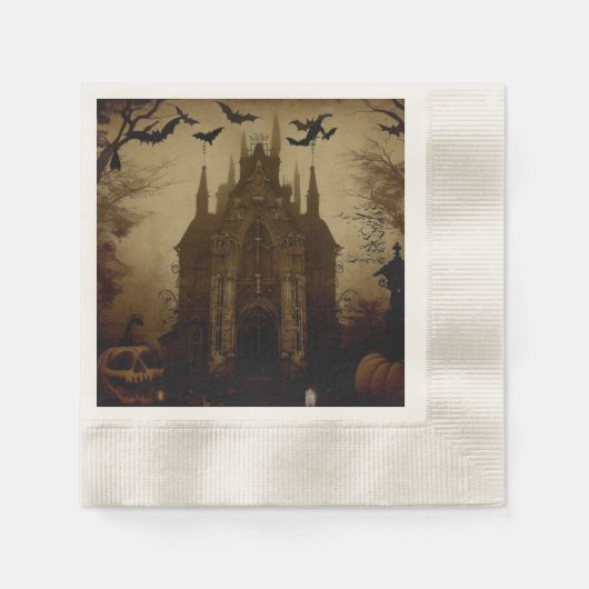 Gothic/Halloween/Herbst/Kürbis Serviette (Vorderseite)