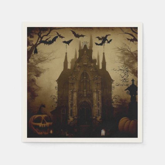 Gothic/Halloween/Herbst/Kürbis Serviette (Vorderseite)