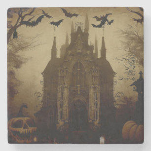 Gothic/Halloween/Herbst/Kürbis Steinuntersetzer