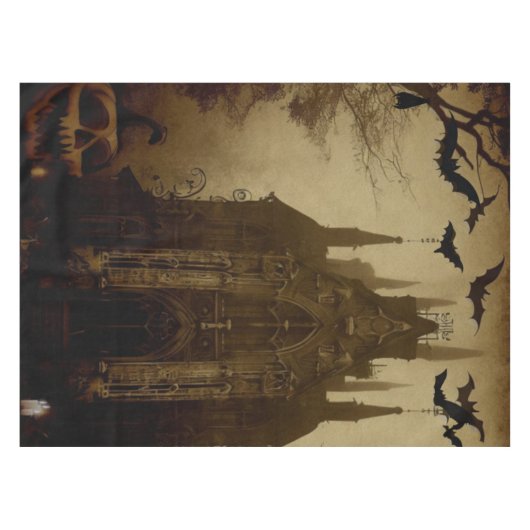 Gothic/Halloween/Herbst/Kürbis Tischdecke (Vorderseite (Horizontal))