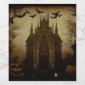 Gothic/Halloween/Herbst/Kürbis Weinetikett (Einzelnes Label)